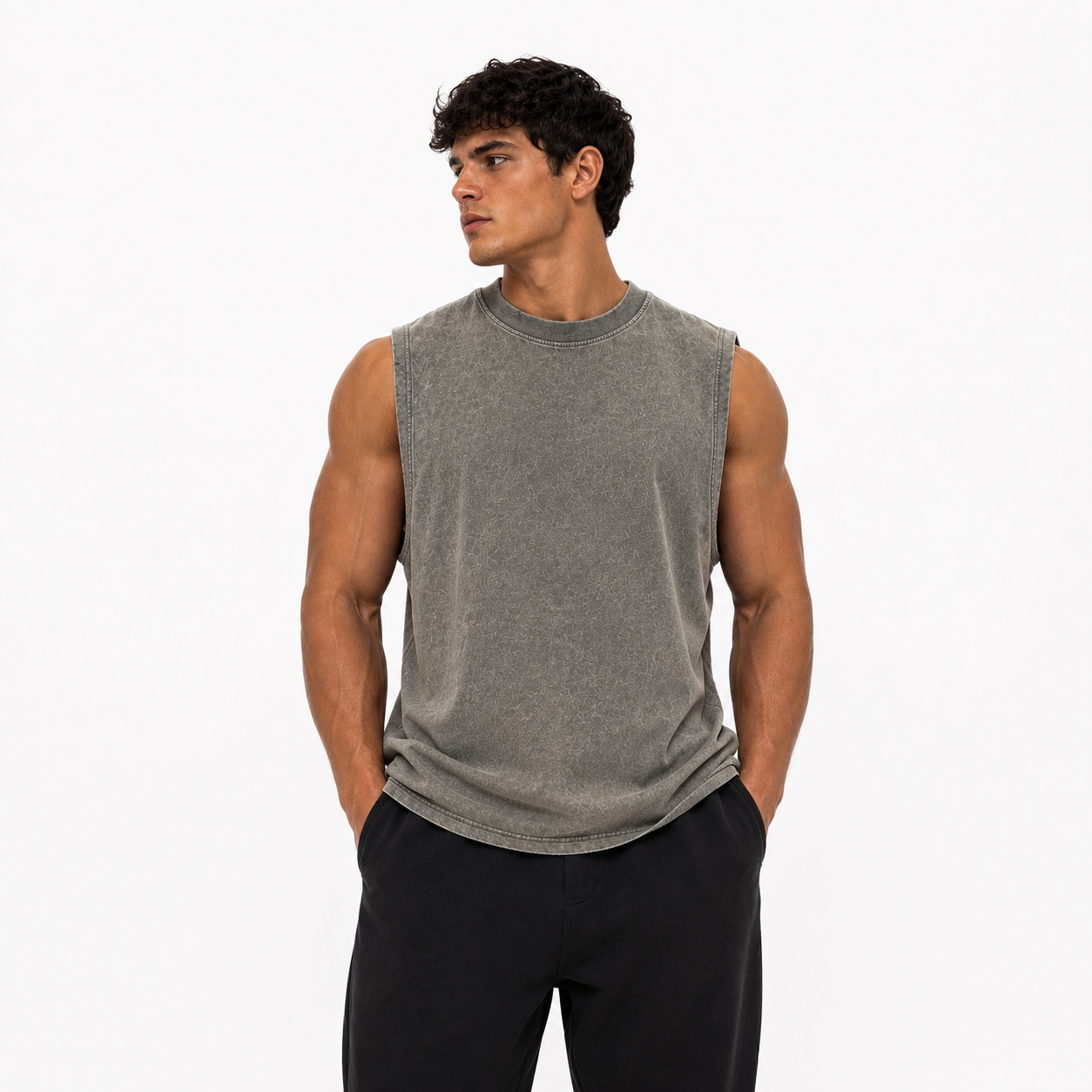 WASHED MUSCLE TEE